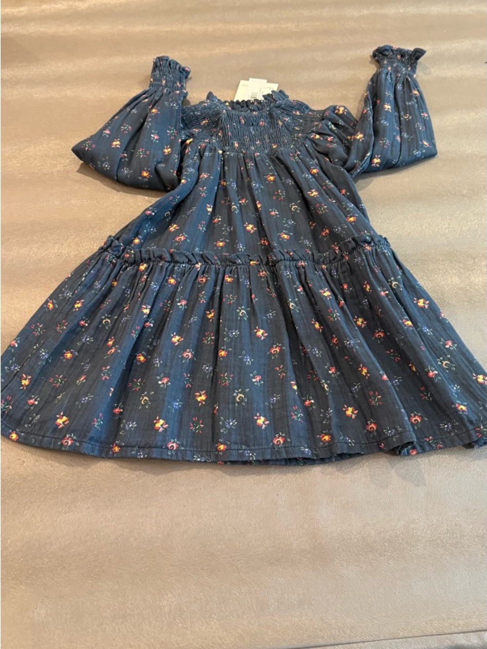 The New Society Heaven Special Dress, Mini Blossom Midnight Navy. Size 3